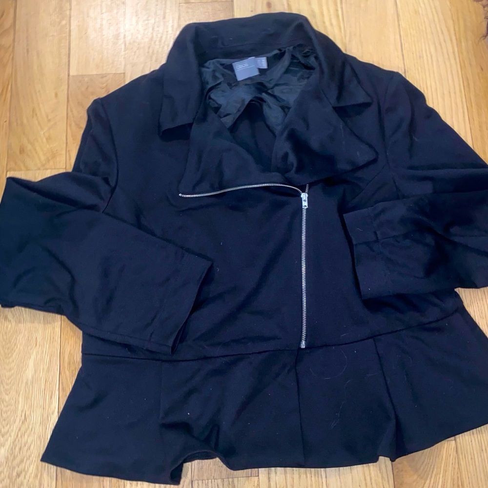 ASOS Black lightweight zipper jacket Size 14